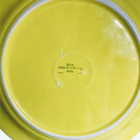 Vintage Secla Cabbage Yellow Dinner Plate 10 3/4" Majolica from Portugal - Picture 3 of 4